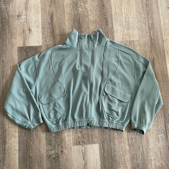 Lululemon Adaptable Fit Full-Zip Jacket Tidewater Teal - Size: 10 - Picture 10 of 13